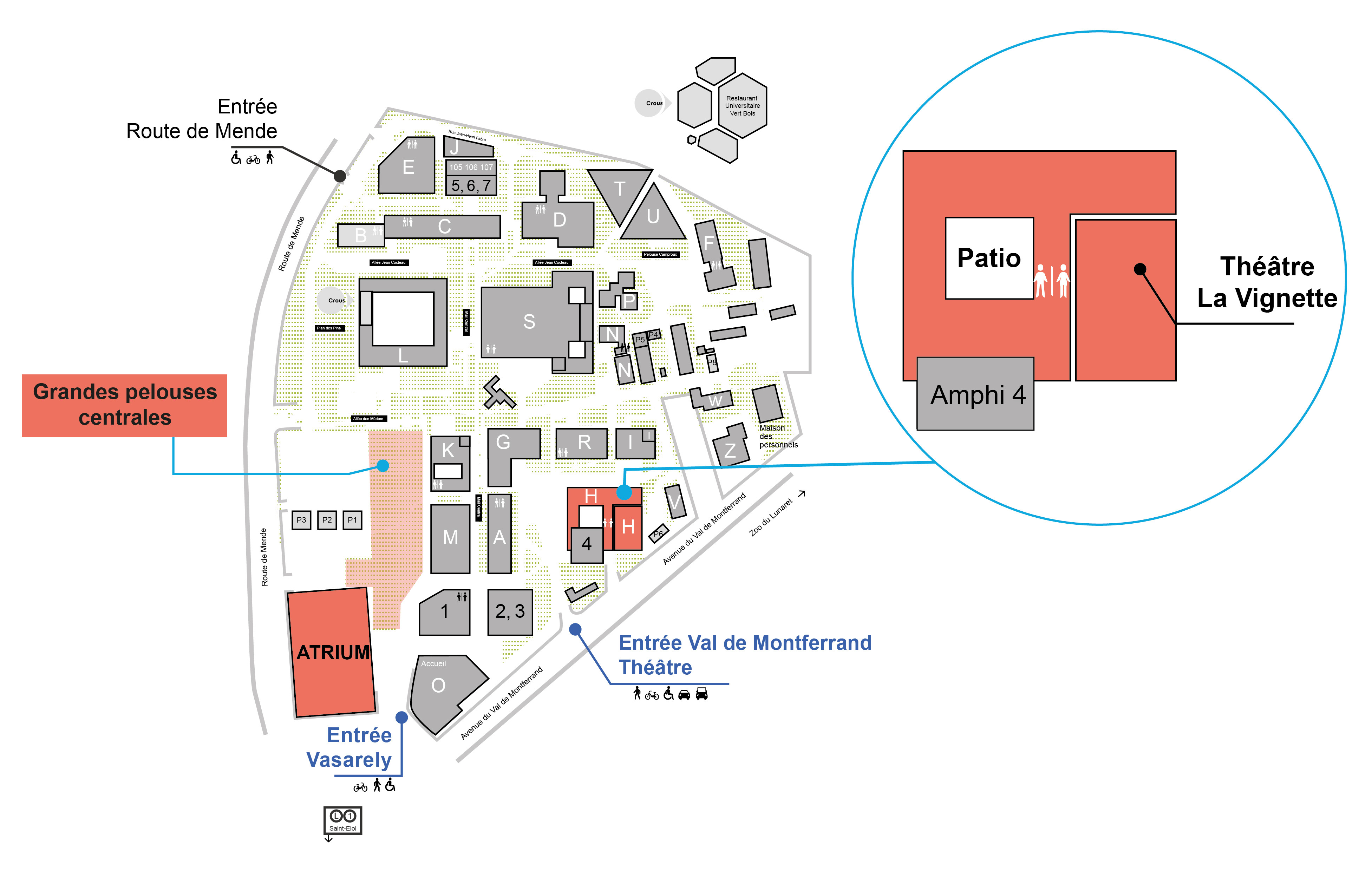 Plan du campus